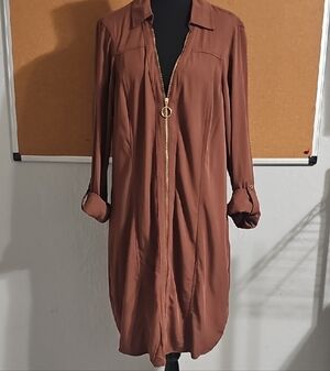 Guess Chocolate Brown Shirt Dress